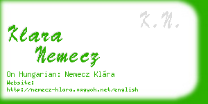 klara nemecz business card